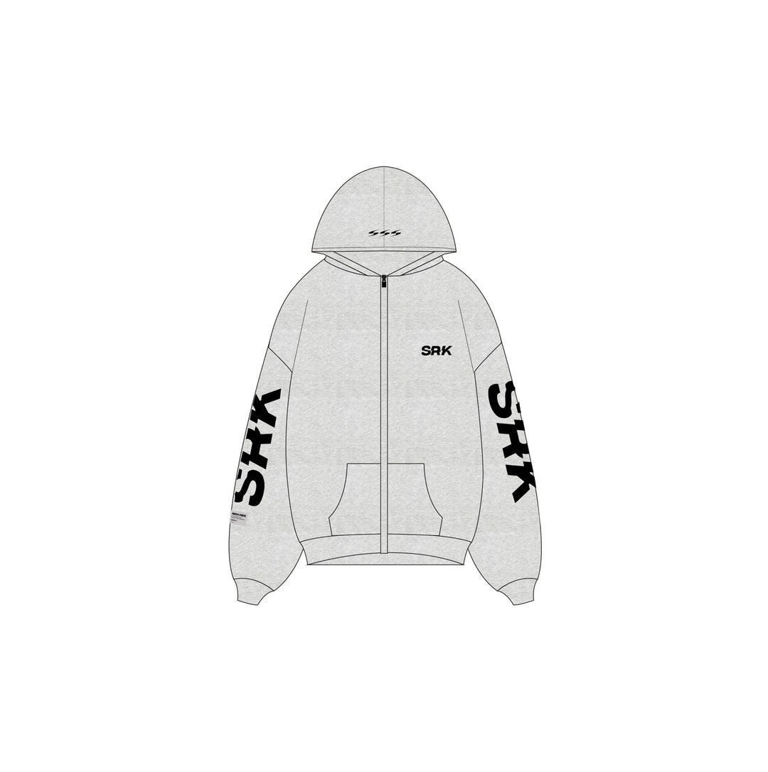 SRK Logo Zip Up Vest ‘Grey Melange’