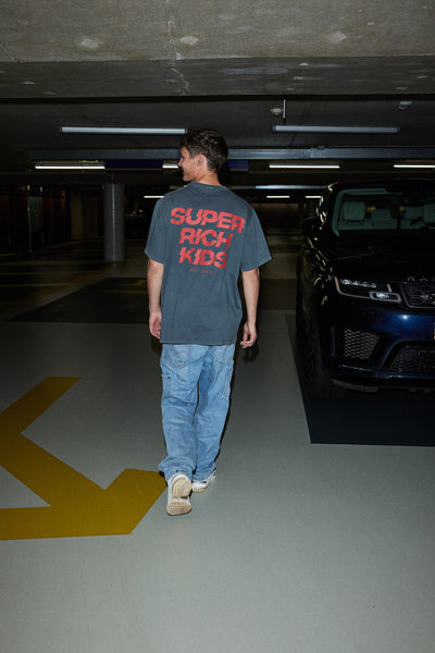 Super Rich Kids T-Shirt Acid Wash rood logo