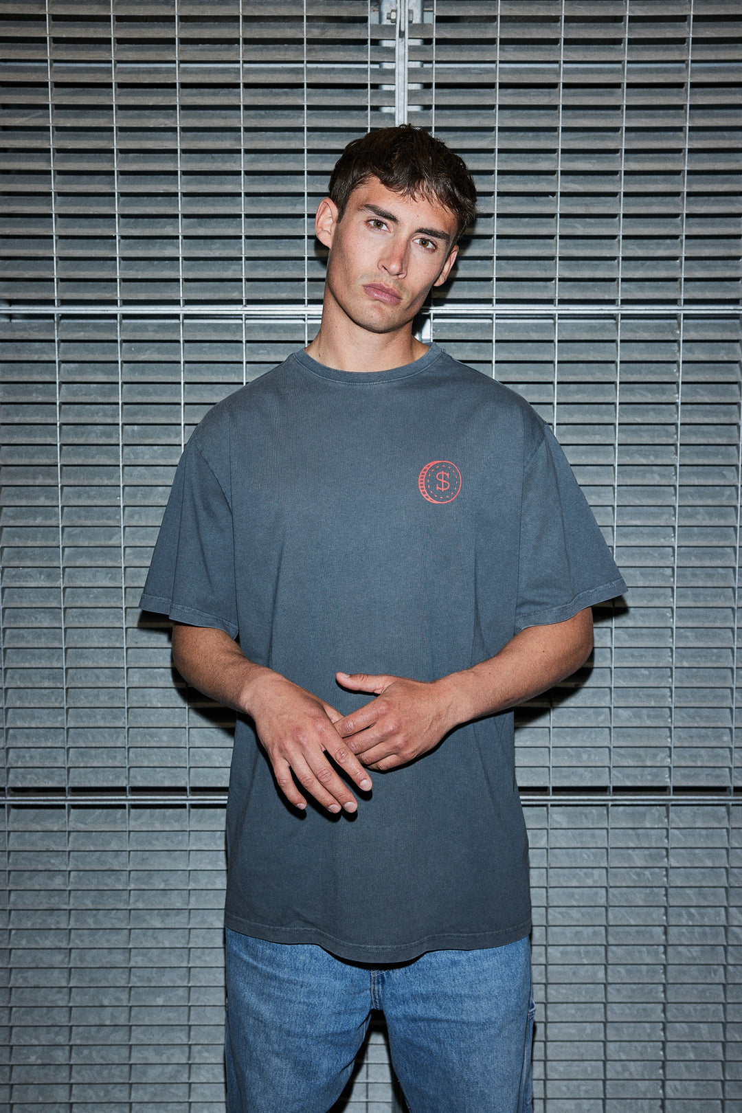 Super Rich Kids T-Shirt Acid Wash rood logo