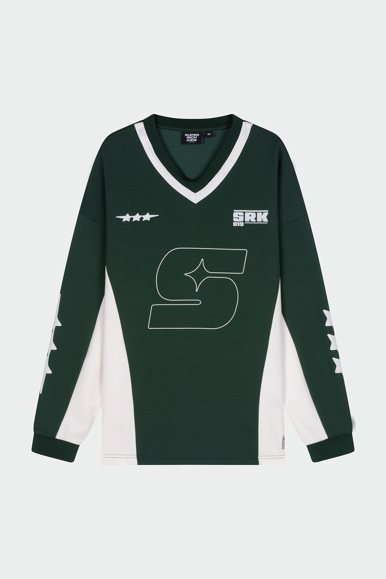 SRK 'PARIS' Oversized Jersey Green & Off white