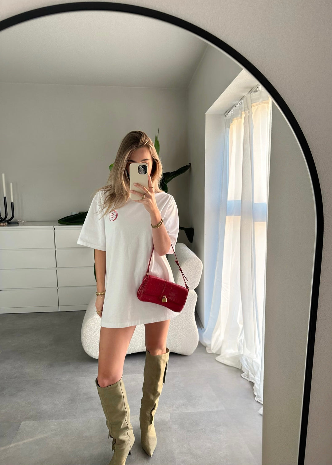 Super Rich Kids T-Shirt wit met rood