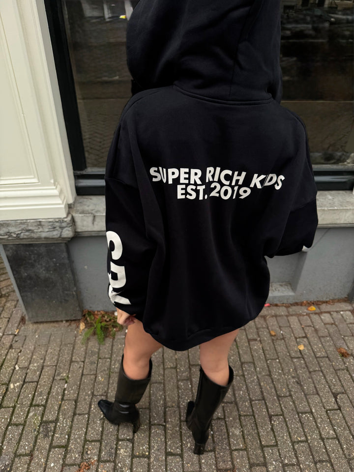 SRK Logo Zip Up Hoodie 'Black & White'