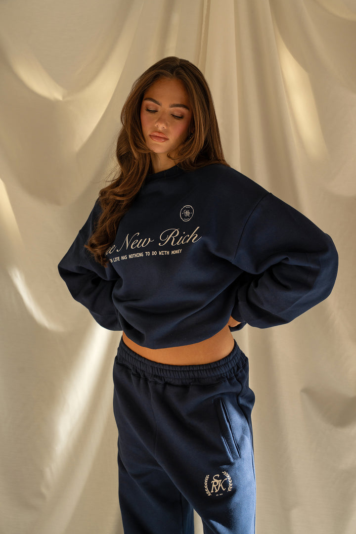 'The New Rich' Sweater 'Navy'