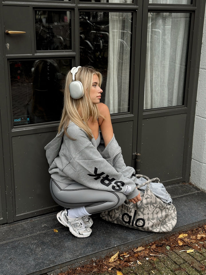 SRK Logo Zip Up Hoodie ‘Grey Melange’