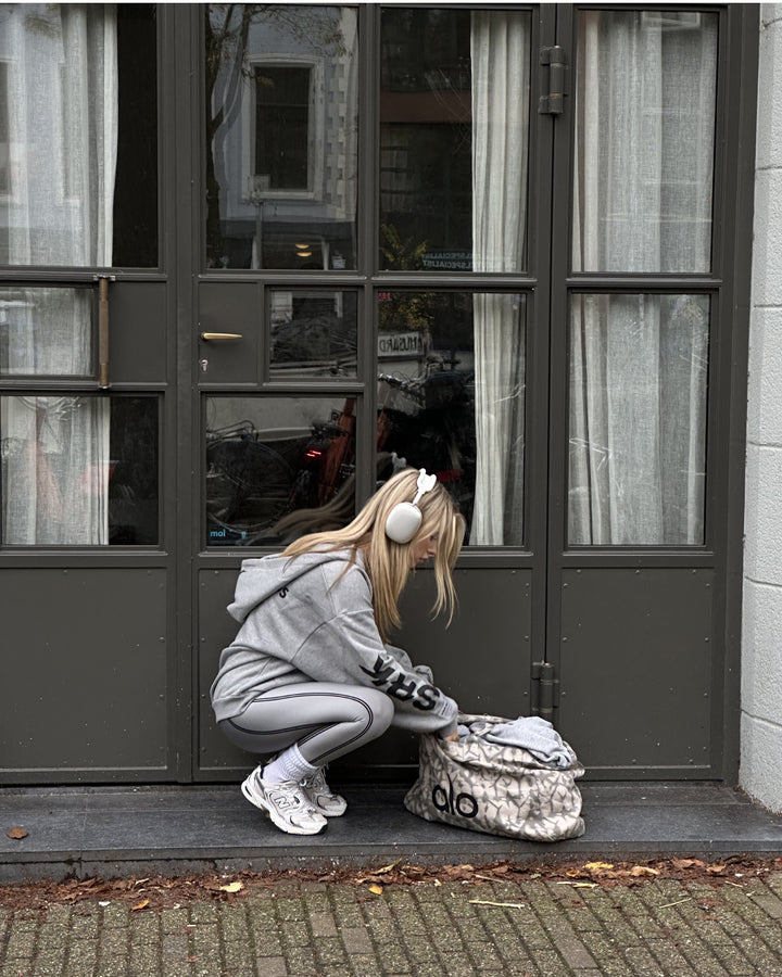 SRK Logo Zip Up Hoodie ‘Grey Melange’