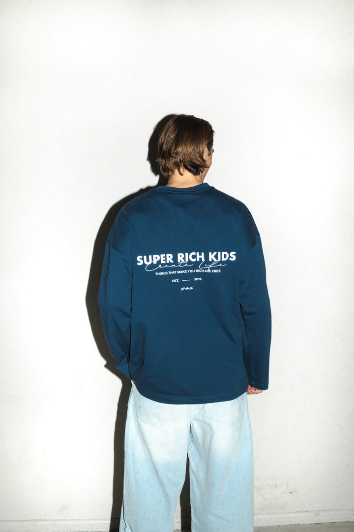 SRK Longsleeve Tee 'Navy & White'