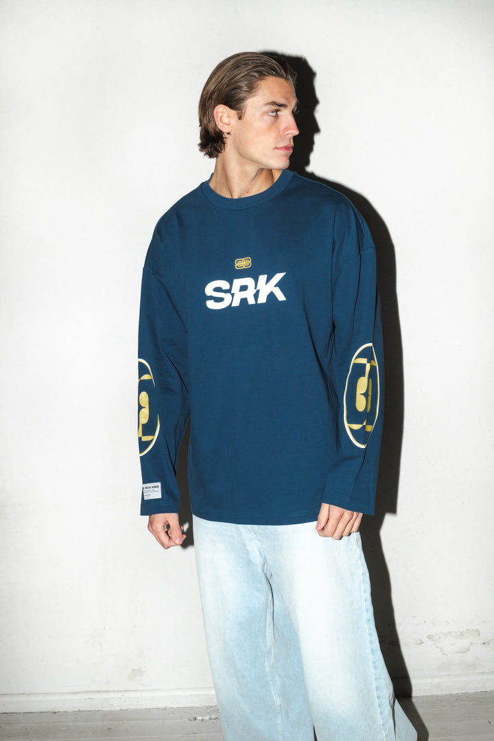'Starlight' Longsleeve tee ‘Navy & Yellow’