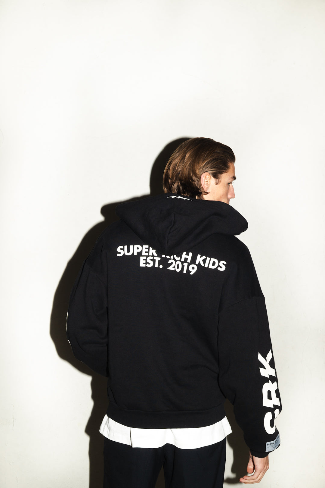 SRK Logo Zip Up Hoodie 'Black & White'