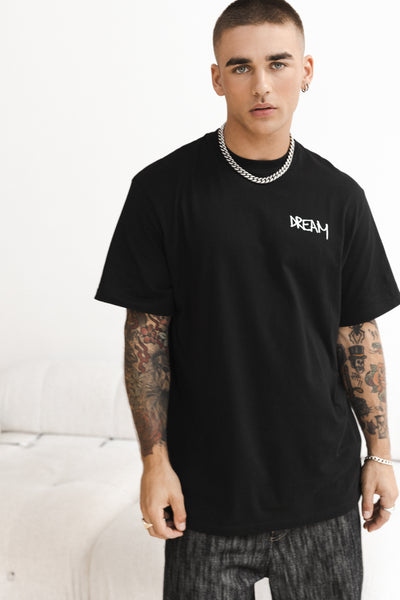 T-Shirt 'Dream' Zwart met wit