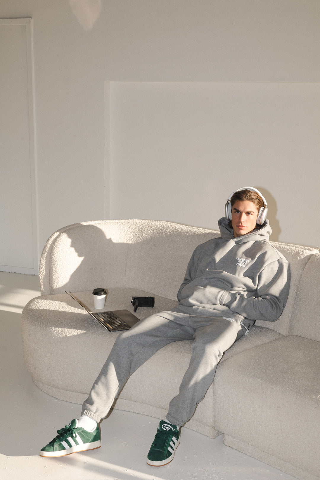 'Essential' Hoodie Grey Melange