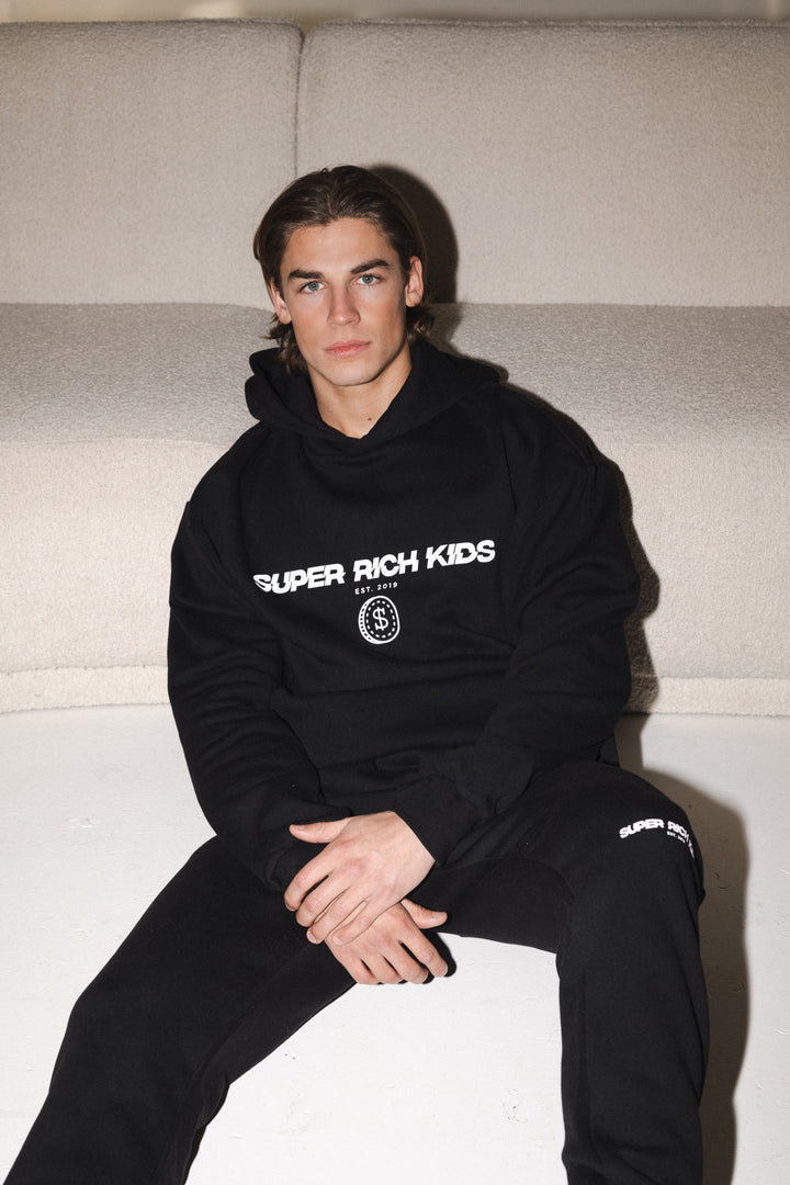 Tracksuit Zwart 'Super Rich Kids'