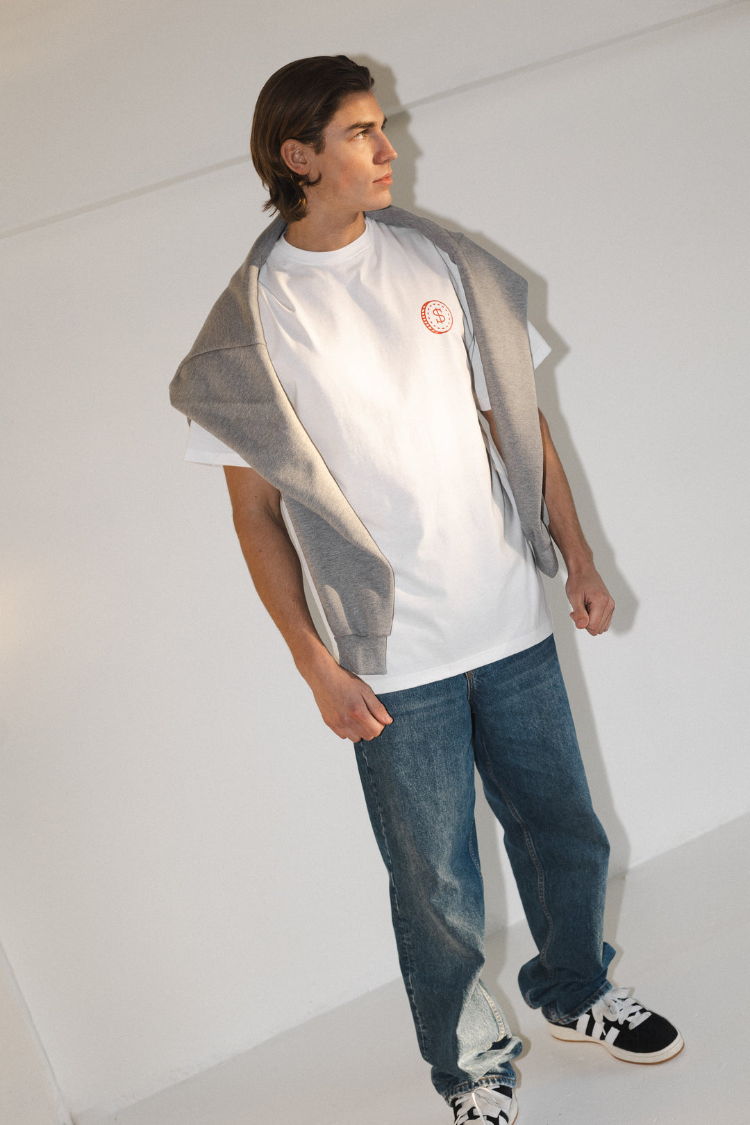 Super Rich Kids T-Shirt wit met rood