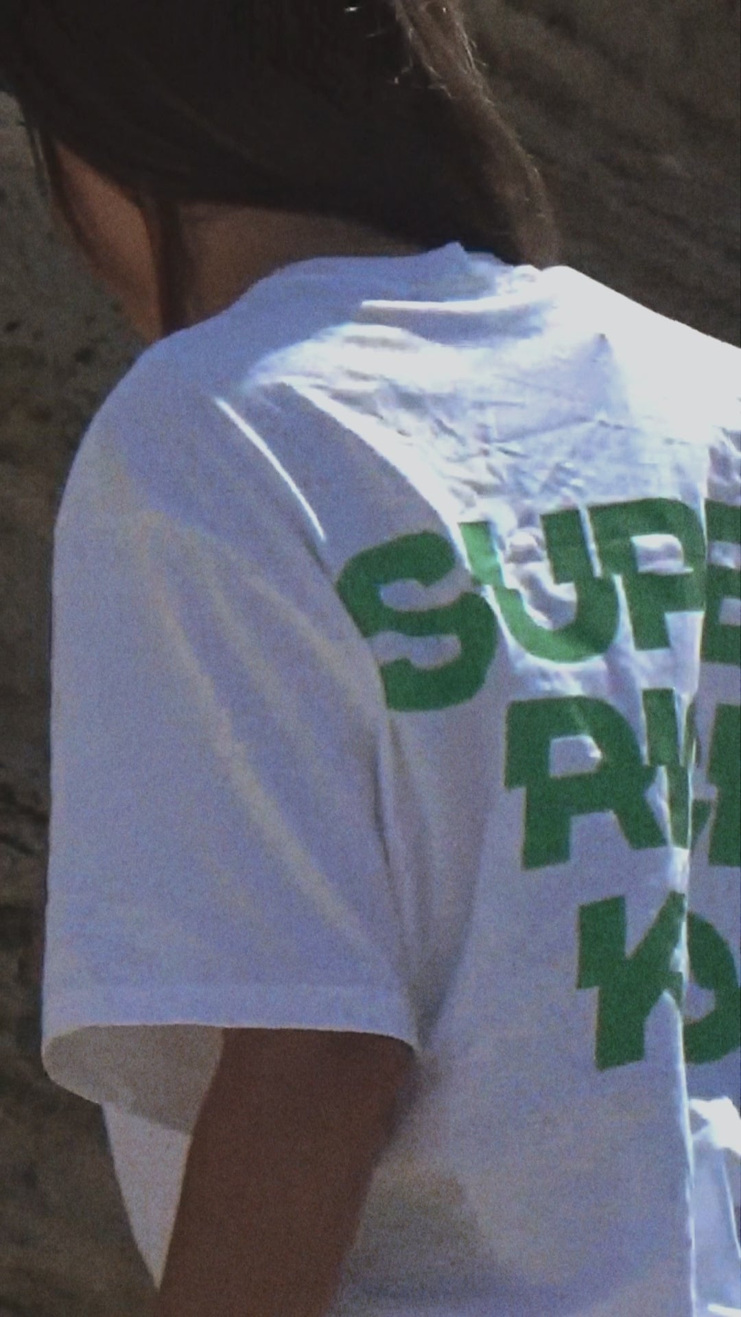 Super Rich Kids T-Shirt wit met bright green