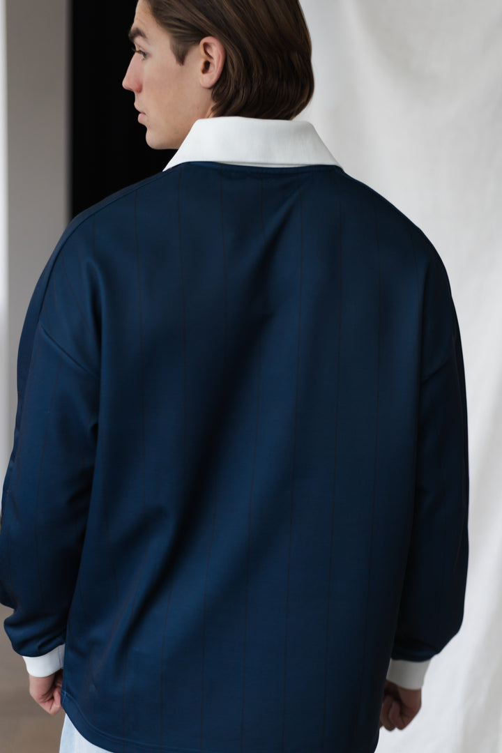 SRK Legacy Striped Polo Jersey ‘Navy’