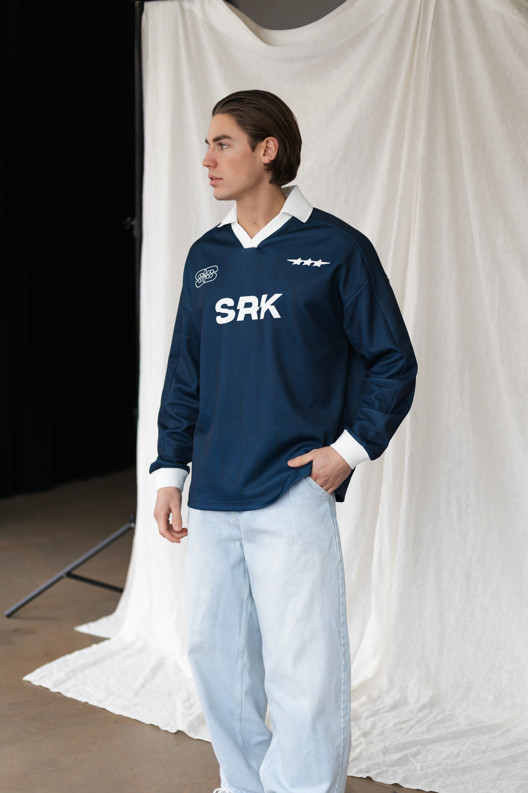 SRK Legacy Striped Polo Jersey ‘Navy’