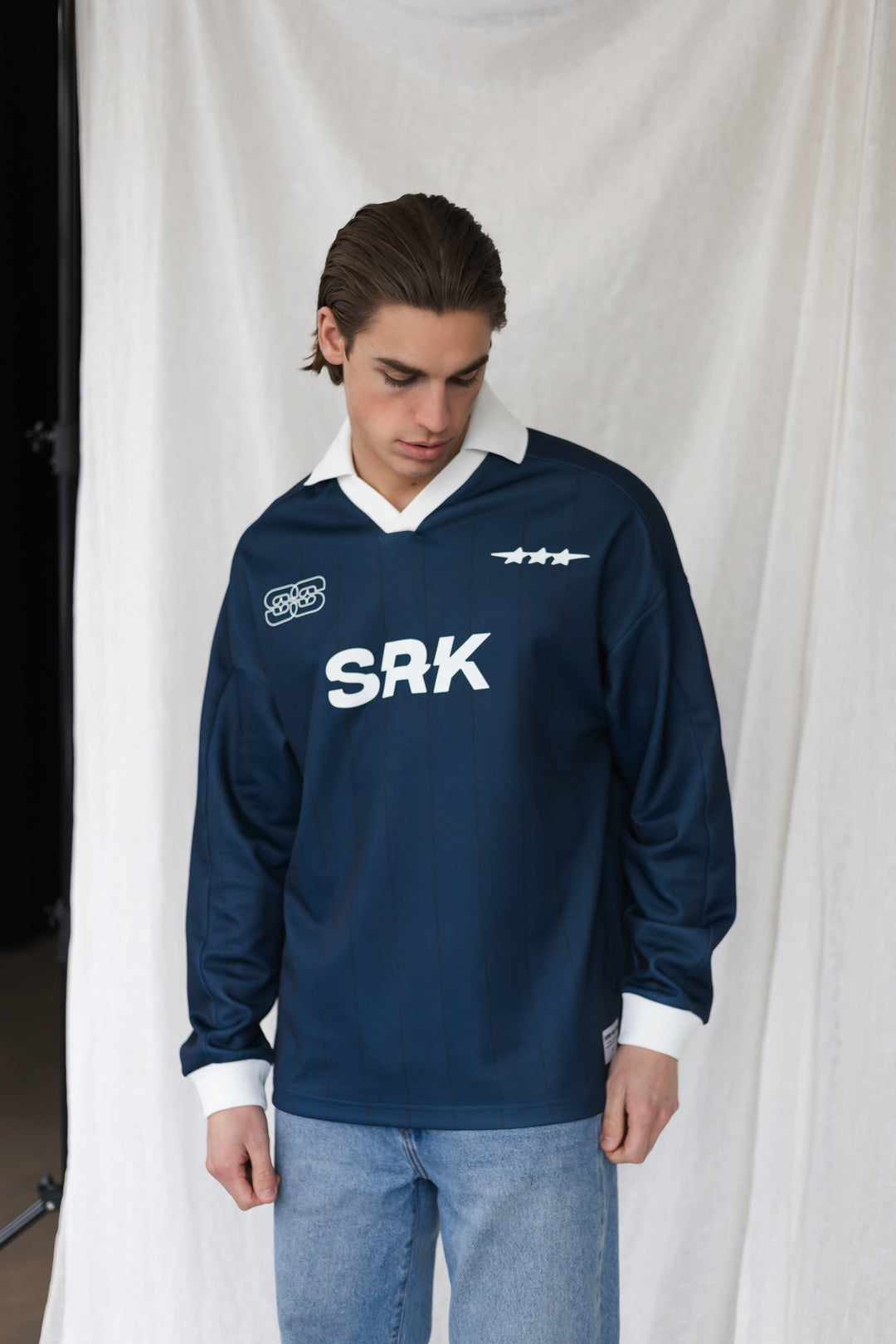 SRK Legacy Striped Polo Jersey ‘Navy’