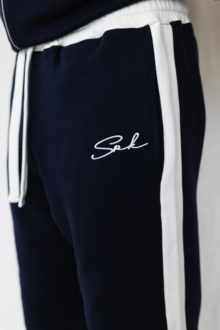 The 'SRK Society' Trackpants 'Navy & White'