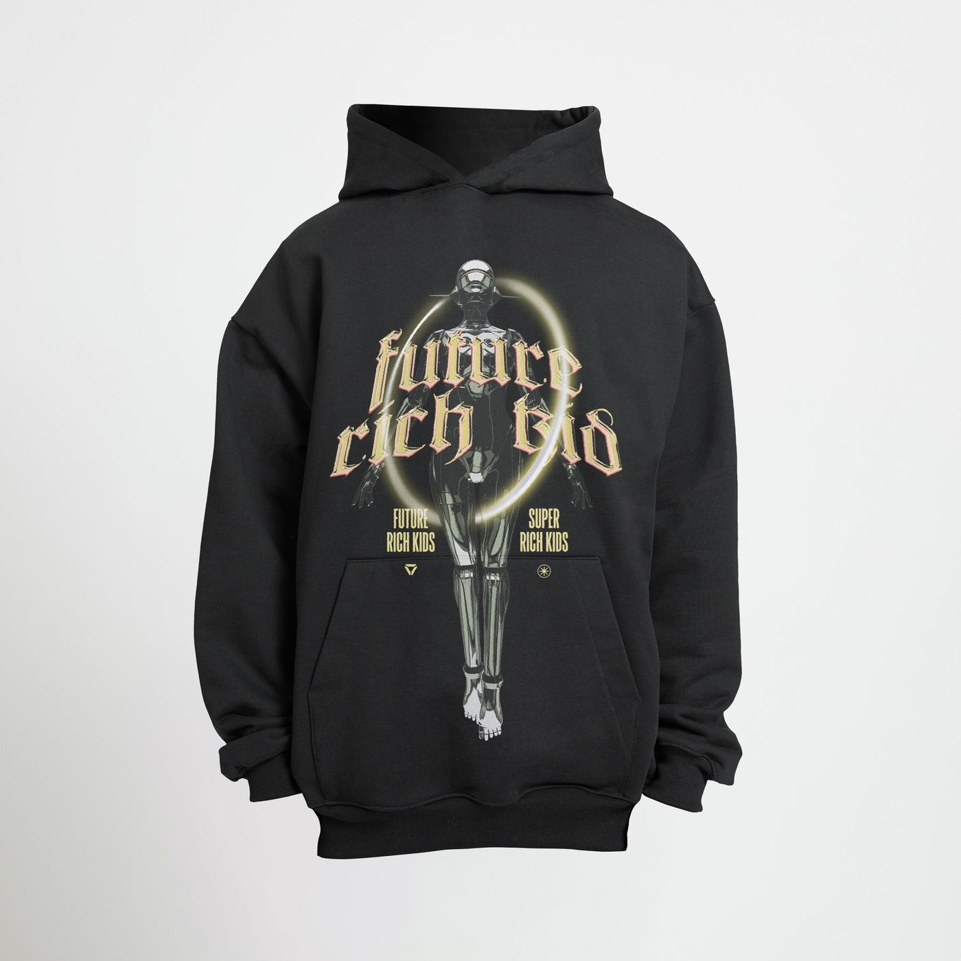 Hoodie 'Future Rich Kid' Black & Yellow